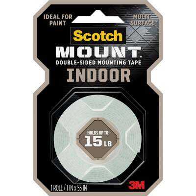 Scotch-Mount 1 In. x 55 In. Indoor Double-Sided Mounting Tape (15 Lb. Capacity)
