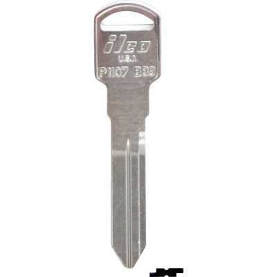 ILCO GM Nickel Plated Automotive Key, B89 / P1107 (10-Pack)