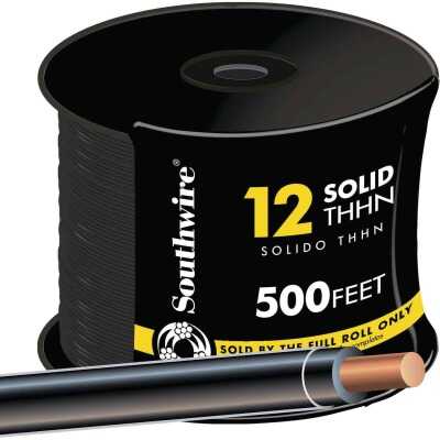 Southwire 500 Ft. 12 AWG Solid Black THHN Electrical Wire