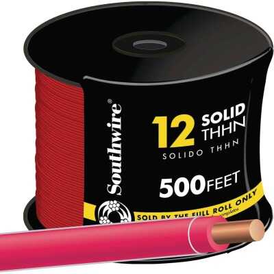 Southwire 500 Ft. 12 AWG Solid Red THHN Electrical Wire