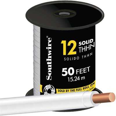 Southwire 50 Ft. 12 AWG Solid White THHN Electrical Wire