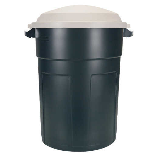 Rubbermaid Roughneck 32 Gal. Green Trash Can with Lid